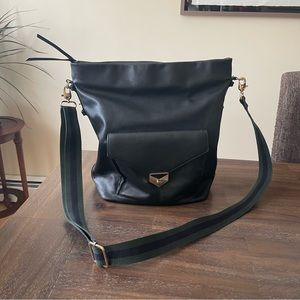 Black Leather Shoulder Bag